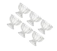 PAMINGONO 6 Pezzi Coppette Dessert in Vetro Trasparente da 100 Ml, Ciotole per Gelato e Budino, Tazze da Gelatina per Casa, Contenitori per Mousse e Frutta, Accessori per Dessert Piccoli