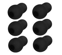 PAMINGONO 6 Pezzi Tappi Acustico Stetoscopio per Silicone Auricolari in Nero, Confortevoli Isolamento Migliorato, Accessori Professionali