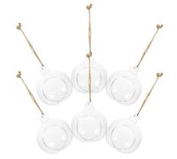 PAMINGONO 6 Pezzi Vasi Sospesi in Vetro Trasparente Sfera da Portavasi da Parete per Micro Paesaggi e Piante Idroponiche Decorazione Creativa per Interni e Spazi Studio