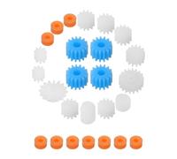 PAMINGONO 6 Set Set di Ingranaggi a Vite Compatibile con Vari Diametri 2-4mm in Plastica Riduce L'attrito per Modelli Robot e Aerei per Hobby Scientifici