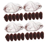 PAMINGONO 60 Pezzi retine per da donna retina per parrucche hair band rete per chignon all'uncinetto elastici per a treccia retina per per chignon rete copri chignon