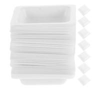 PAMINGONO 80 Pezzi Vassoio di Pesatura da Laboratorio in Plastica Bianco Superficie Antiaderente per Polvere, per Ricerca Scientifica e Applicazioni Cliniche,
