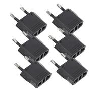 PAMINGONO Adattatore da Viaggio 6 Pezzi Convertitore Usa a Europa in Rame e Abs, Compatto e Leggero per Uso Domestico e Ufficio, 125-250v