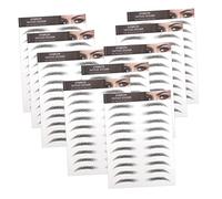 PAMINGONO Adesivi Per Sopracciglia Finte Impermeabili 3d Set Da 10 Paia Nere Per Donne Resistente All'acqua Per Sopracciglia Folte e Realistiche Uso Facile e Rapido