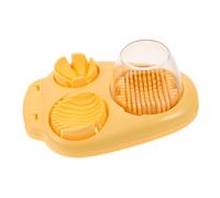 PAMINGONO Affettatore per Uova in Acciaio Inossidabile e Abs 3-in-1 Fette Uniformi, Facile da Pulire, per Pranzi e Sandwich