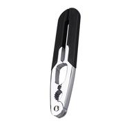 PAMINGONO Apri Frutta Secca Manuale a Tre Pinze, Acciaio Inox e Plastica | Denti Seghettati, Struttura Robusta, per Pinoli e Castagne, Finitura Nera, Uso Domestico Pratico
