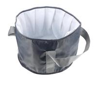 PAMINGONO Bacinella per Pediluvio Pieghevole da Viaggio Grigia, Contenitore Portatile in Materiale Resistente Isolamento Termico, Vasca per Pediluvio Esterno Comoda e Salvaspazio per Uso