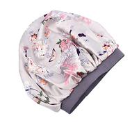 PAMINGONO Berretto Da Notte Berretti e Cappelli Da Donna Cuffia Elastica Da Bagno Donna Raso Elasticizzato Fasce Di Buon Compleanno Cappello Da Che Dorme Copricapo Per Grey Seta