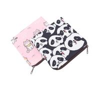 PAMINGONO Borsa Cosmetica da Viaggio in Poliestere 2 Pezzi, Resistente allo Strappo, Portatile Design Cartoon, la Conservazione Quotidiana di Trucchi e Assorbenti Colore Colore Casuale