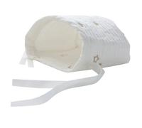 PAMINGONO Borsa Porta Pannolini Sospesa in Cotone Bianco Ricamo, Organizer per Giocattoli e Snack per Culla, per Cameretta Ragazzo Ragazza, Previene la Perdita degli Oggetti