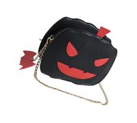 PAMINGONO Borsa Tracolla a Forma di Zucca Nera in Pelle Pu Leggera Cerniera Liscia, Stile Semplice e Maturo per Donne Durante la Spesa o Weekend