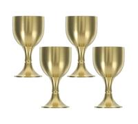 PAMINGONO Calici Comunione Vintage in Rame Massiccio Set 4 Pezzi, Calici Decorativi a Coppa Dorati Piccoli, Tazze Eleganti per Feste, Riunioni Domestiche e Riti Sacri
