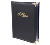 PAMINGONO Cartella Design Scorrevole Pu Nero Menu Angoli Arrotondati in del Menu e Confortevole per in Ristoranti e Centri Commerciali