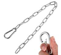 PAMINGONO Catena di Estensione per Macchine a Cavo Accessorio per Impugnature in Ferro Antiabrasione Adatta per Allenamento di Tricipiti e Sollevamento Pesi