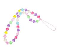 PAMINGONO Catena per Telefono in Acrilico Charm a Cuore, Cordino da Polso Decorativo Leggero e Anti-smarrimento, Accessorio Cellulare Elegante per Donna Colore Casuale