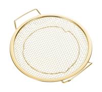 PAMINGONO Cestello Scolapiatti in Acciaio Inox 18 Cm Doppie Maniglie, Filtro per Alimenti Fritti e Vaschetta per Cottura a Vapore, per Friggere, Barbecue e Cucina Domestica