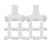 PAMINGONO Connettore per Asta Guardaroba 22mm Plastica 10 Pezzi Giunto a 3 Vie Ispessito per Armadi Portatili e Scarpiere, Accessorio per Montaggio Rapido e Riorganizzazione Armadio