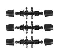 PAMINGONO Connettore per Tubi Flessibili 6 Vie Adattatore Giunto in Plastica Pom Montaggio per Irrigazione Giardinaggio 812 a 47 Mm 50 Pezzi Set Tappi Antiperdita