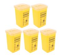 PAMINGONO Contenitore per Oggetti Taglienti Piccolo da 5 Pezzi Coperchio di Sicurezza Scatola per Aghi di Scarto per Uso Domestico e Professionale Contenitore per lo Smaltimento Sicuro di