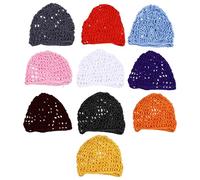 PAMINGONO Cuffia da Notte da Donna Traspirante, Set da 10 Pezzi di Retina per Chioma All’uncinetto Leggera e Portatile, Snood per Dormire e Protezione Chioma in Viaggio Colore Casuale