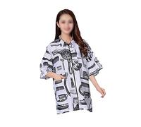 PAMINGONO Divise Parrucchiere Premium Maniche Corte con Uniformi per Lavoro Salone Colore Bianco Xl per e Coloristi
