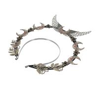 PAMINGONO Fascia Halo di Nostra Signora elegant hairdo bandana headband hair charms Vestito Gala accessori per per la sposa bande fascia in metallo cerchio per multiuso Black