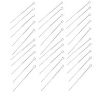 PAMINGONO Filo per artificiali rotanti fai da te 100 Pezzi, Acciaio Argento, Design per con Sequin Rotanti, Pre-Anellato 75 mm, per Bass e Walleye in Fiume e Bacino