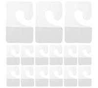 PAMINGONO Ganci Trasparenti Autoadesivi per Esposizione 200 Pezzi Linguette Sospese per Negozi al Dettaglio Strumenti Visual Merchandising PVC 27X42 MM