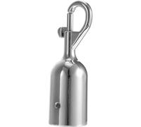 PAMINGONO Gancio per Corda in Metallo Argento Doppia Testa per Barra di Sicurezza, Facile da Installare, Elegante e Decorativo per Reception e Barriere di Controllo Folla