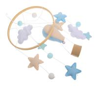 PAMINGONO Giostrina Lettino Ragazzo Ragazza con Palline in Feltro e Pallone ad Aria Calda Decorazione Appesa per Cameretta Bambina Leggera e Resistente per Abbellimento Camera Letto