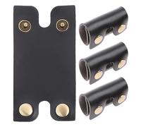 PAMINGONO Guaina Protettiva in Pelle per Testina Rasoio a Doppio Taglio 4 Pezzi Copri Testina Sicurezza per Rasoio Manuale Custodia Compatta da Viaggio per Accessori Barba Uomo