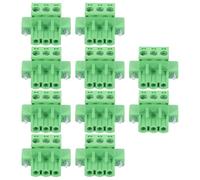 PAMINGONO Kit Morsettiere a Vite 3 Pin Connettore per Cavi Pcb, Morsetto a Vite Passo, Connettori Pcb a 3 Pin per Cablaggio Sicuro in Casa, Ufficio e Industria, Confezione da 10 Pezzi