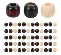 PAMINGONO Kit Perline per Chioma 60 Pezzi con Foro Grande 8 Mm, Accessori per Dreadlocks e Trecce, Perline Distanziatrici Leggere per Gioielli Artigianali e Acconciature Streetwear,