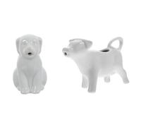 PAMINGONO Lattiera in Manico a Forma di Cane e Mucca 2 Set da 40ml, per Servire e Latte Finitura Raffinata in Occidentale