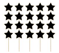 PAMINGONO Lavagnette a Forma di Stella a Cinque Punte 20 in Legno Mini Segnaposto Creativo Nero per Decorazioni da Giardino e Scritti, per Matrimoni e Feste