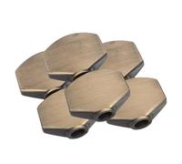 PAMINGONO Manopole di Accordatura per Chitarra Acustica e Elettrica Set da 6 Pezzi in Metallo Finitura Spazzolata Antica Testa Pirolo Quadrata Viti Nere per Sostituzione e Uso in