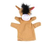 PAMINGONO Marionetta da Dito Animale Marrone in Peluche Corto Imbottitura in Cotone Pp, Guanto a Cinque Dita Confortevole, per Raccontare Storie e Stimolare L'immaginazione