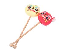 PAMINGONO Martello da Massaggio Portatile 2 Pezzi in Peluche e Legno, Massaggiatore Multifunzione per Schiena, Spalle e Gambe, Sollievo Dai Dolori Muscolari, per Relax e Benessere Domestico