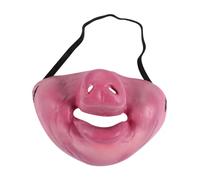 PAMINGONO Maschera da Costume di Maiale a Metà Viso in Lattice Ecologico Leggera e Comoda per Feste di Halloween Cosplay e Carnevale per Adulti Maschera Spaventosa e Realistica