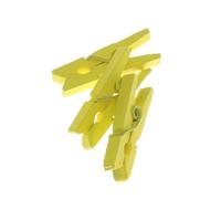 PAMINGONO Mini Mollette Leggere e Resistenti 100 Pezzi in Legno Giallo per Foto e Carta per Decorazioni Natalizie e Opere d'Arte Pittoriche