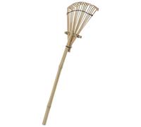 PAMINGONO Mini Rastrello in Bambù Intrecciato 18x53,5 Cm per Giardino Zen e Sabbiera, Attrezzo Manuale Portatile per Micro Paesaggi Meditativi e Decorazioni da Tavolo