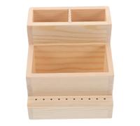 PAMINGONO Organizer in Legno per Punte Trapano Unghie Grande Capacità con Scomparti Protettivi per Attrezzi Manicure e Accessori Scatola Portaoggetti per Salone e Uso Domestico