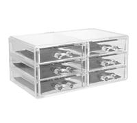 PAMINGONO Organizer Trucco Trasparente in Acrilico 3 Cassetti Grande Capacità, Portaoggetti per Cosmetici da Bagno e Mobiletto, Contenitore per Make-up Facile da Pulire Adatto a Uso