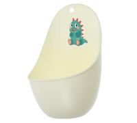 PAMINGONO Orinatoio da Parete per Piccoli in Plastica Beige, Vasino per Addestramento Ragazzi Motivo Cartoni Animati, Urinatoio Salvaspazio per Allenamento al Vasino nel Bagno