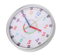 PAMINGONO Orologio da Parete Didattico Numeri Arcobaleno Orologio Analogico al Quarzo Silenzioso per Ragazzo Ragazza Decorazione per Camera da Letto e Sala Giochi