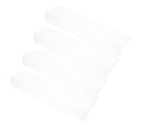 PAMINGONO Paraspruzzi Angolare per Vasca da Bagno 28X6X3 CM Set 4 Pezzi in PVC Trasparente Barriera Adesiva Anti-Schizzi per Doccia e Lavandino Protezione Multiuso per Bagno e Cucina