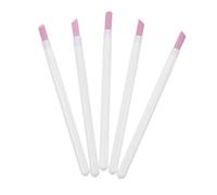 PAMINGONO Penna per Manicure 5 Pezzi in Plastica Bianca, Strumento Esfoliante e Spingi Cuticole per Unghie, Kit Pratico per Cura e Lucidatura Unghie, per Uso Personale e Professionale