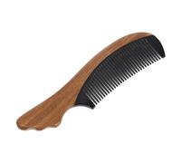 PAMINGONO Pettine Di Sicurezza Per Bambini - 1 Pettine in Legno Di Sandalo Setole Morbide Prevenzione Della Caduta Dei Manico Curvo E Liscio Perfetto Per Bambini Viaggi Esterni
