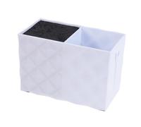 PAMINGONO Porta Forbici da Parrucchiere Doppio Scomparto in Acrilico e Nylon Bianco Base Antiscivolo per Salone Capacità Super Grande per Organizzare Accessori Chioma