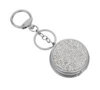 PAMINGONO Portachiavi Porta Pillole Portatile in Metallo Bianco, Custodia Tascabile Organizer con Scomparti per Medicinali, Soluzione da Viaggio Compatta e Resistente per Donna e Uomo